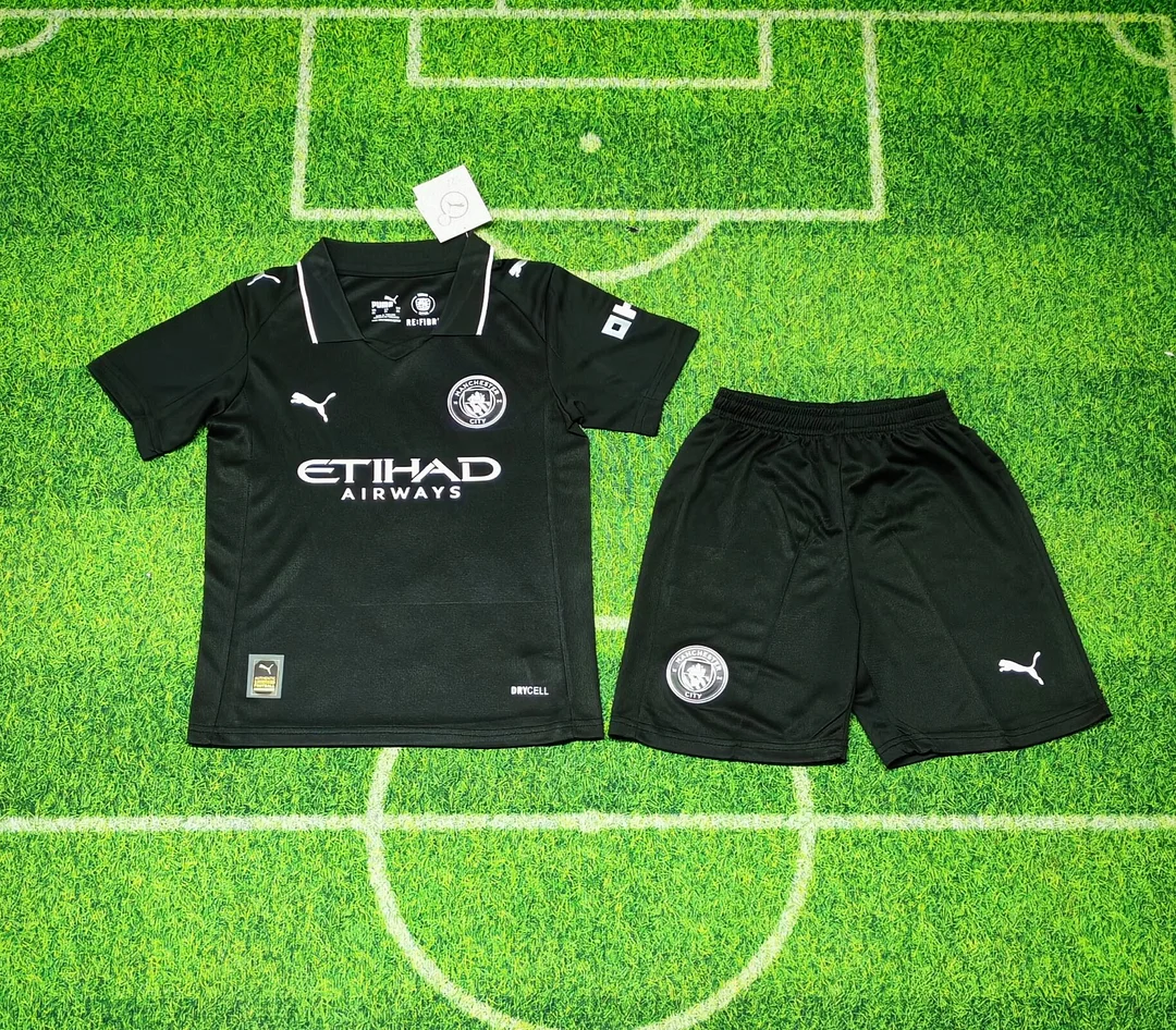 25/26 Manchester City Away Kids Kit Football Shirt Thai Quality