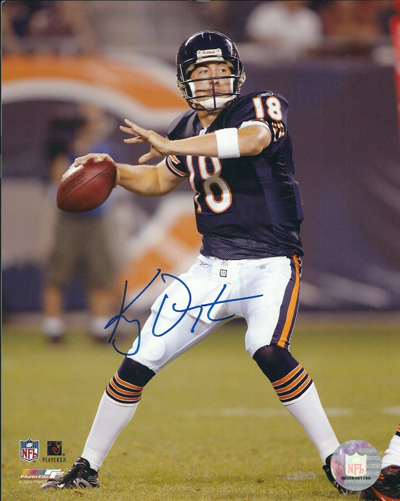 Autographed KYLE ORTON Chicago Bears 8x10 Photo Poster painting w/ COA
