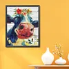 >SALE<Full Embroidery Eco-cotton Thread 11CT Printed Cow Cross Stitch Kit 40x50cm