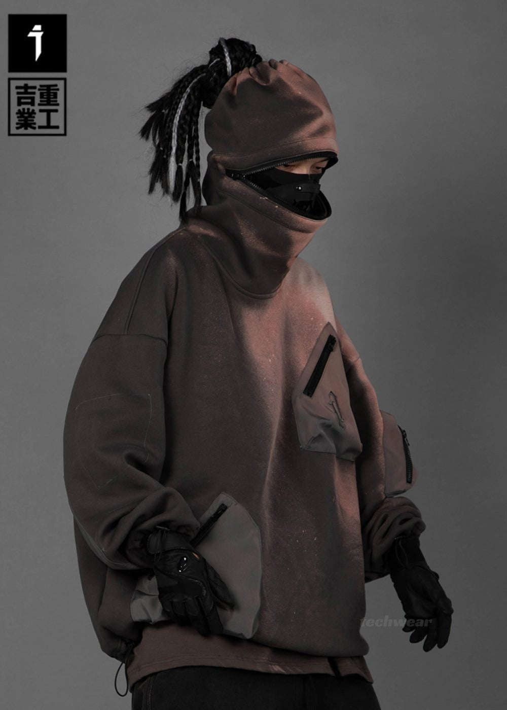 Stitching Pocket Hoodies JIYE HEAVY INDUSTRY techwear-x