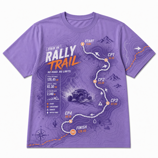 Motorsport Rally Trail Cotton T-Shirt