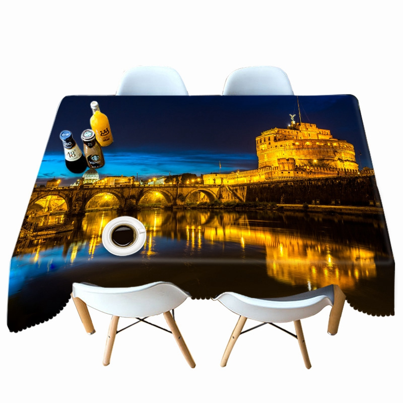 

Lighting City Night View - 3D Tablecloth, 140*180cm, 501 Original