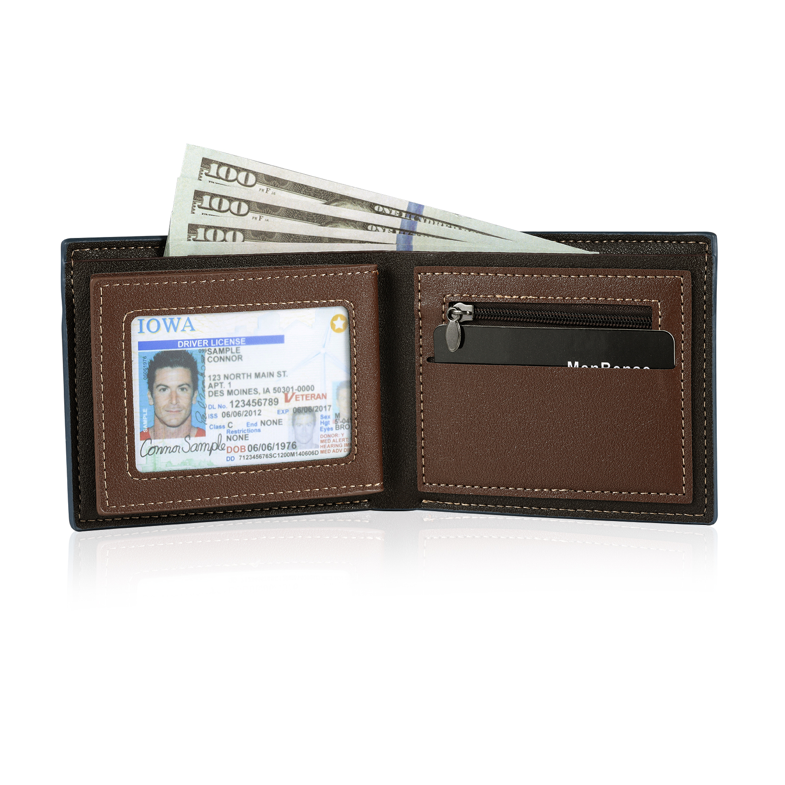 Portefeuille Classique 1 Prénom et Lettre Personnalisés avec Photo Porte-Monnaie Carte