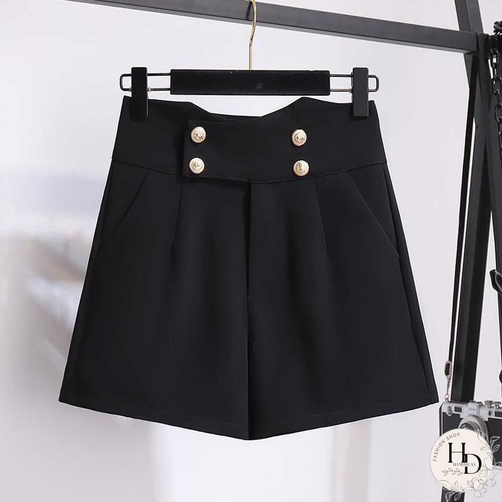 Chic V-Collar Tee+Button Shorts P10770