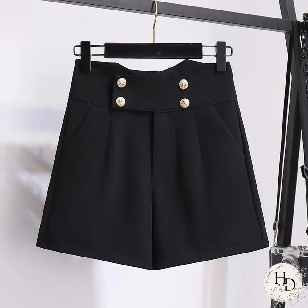 Chic V-Collar Tee+Button Shorts P10770