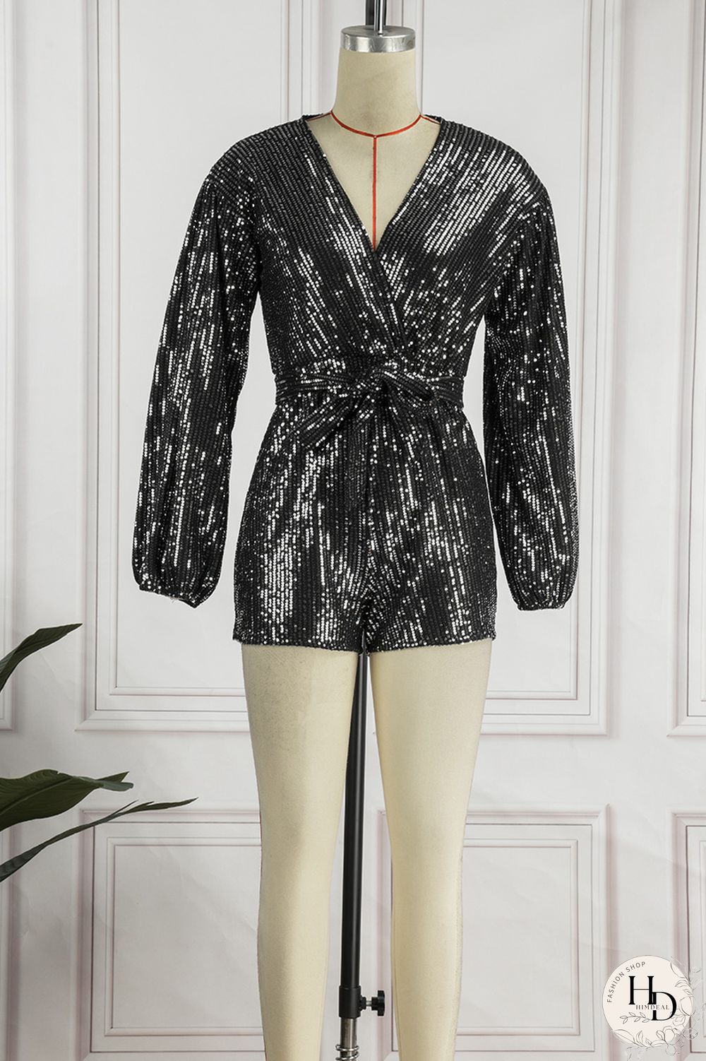 Silver White Casual Patchwork Sequins Frenulum V Neck Regular Romper