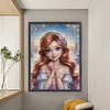 >SALE<Full Embroidery Eco-cotton Thread 11CT Print Winter Girl Cross Stitch 50x65cm