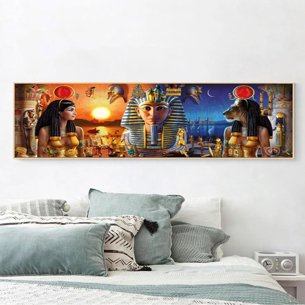 Diamond Painting - Full Round Drill - Egyptian Pharaoh Empres(90*30cm)