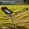 Folding Moon Chairs Footrest Telescopic Leg Rest Camping Chair Kit for Outdoor