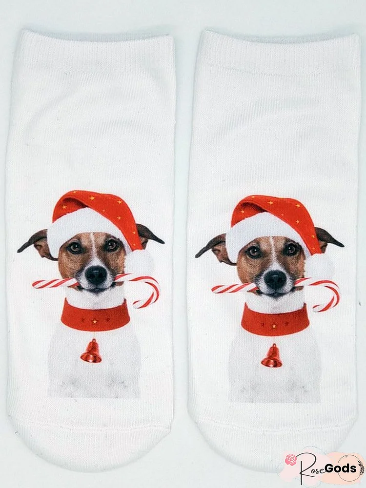 Christmas 3D Cat Pattern High Stretch Cotton Socks Festive Party Decorations Xmas Socks