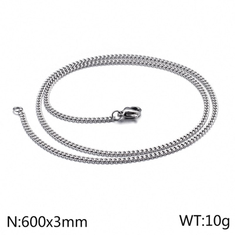 Minimalist Commute Solid Color Titanium Steel Plating 18K Gold Plated Women’s Necklace