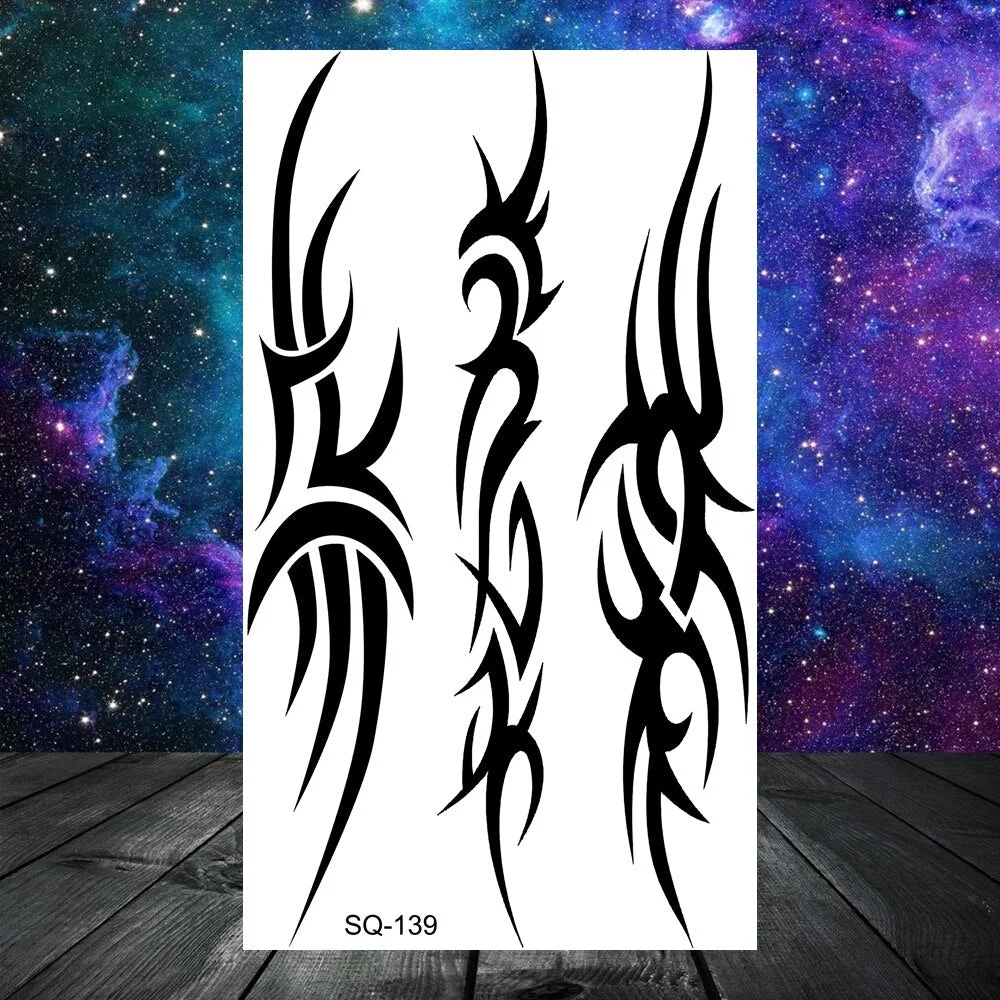 Realistic Thorns Dragon Wolf Tatoos Temporary Tattoos For Adult Men Kids Lion Tiger Skull Fake Tattoo Neck Arm Hands Small Tatoo