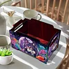 5D DIY Diamond Painting Art Decorative Storage Box Wood Storage Clutch (Wolf)