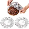 Reusable Aluminum Foil Food Covers Elastic Bowl Covers Fits Various Dish Shapes Food Warmers for Home Dining Parties Outdoor Picnics