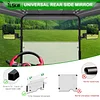 No Drilling Golf Cart Side Mirror,Universal Foldable Rear View Mirrors for 0.75" / 1" / 1.25" Square Strut, Fits to Ezgo, Club car, Yamaha Golf Cart, 180 Degree Rotation, HD Glass, Mount Included