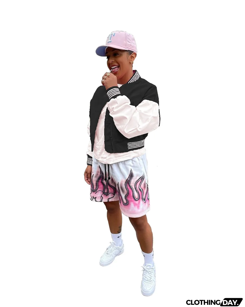 Fashion Hip-hop Style Stitching Threaded Zipper Baseball Uniform