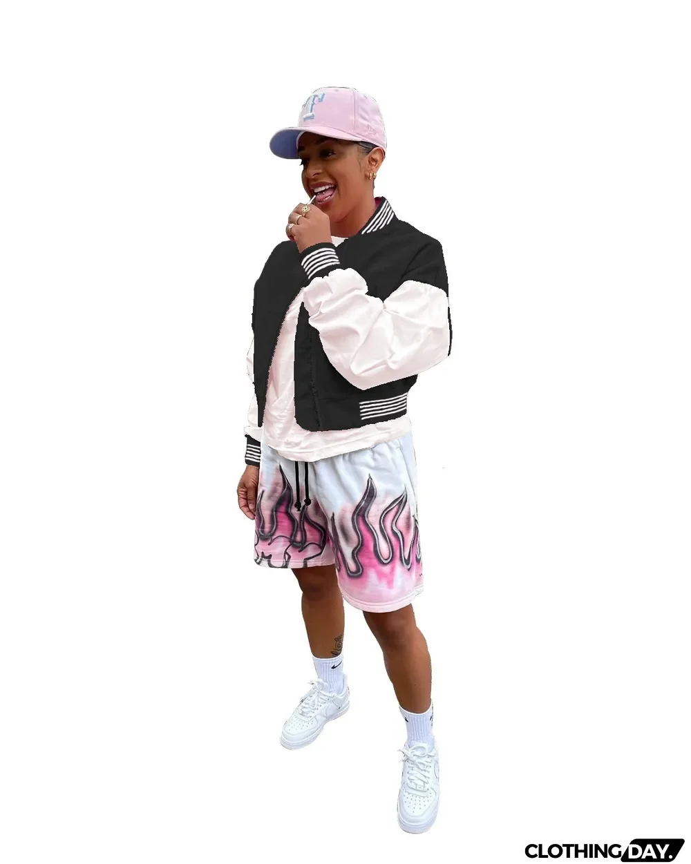 Fashion Hip-hop Style Stitching Threaded Zipper Baseball Uniform