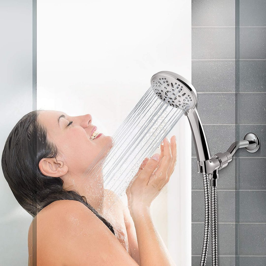 handheld-powerful-rain-shower-head-with-flexible-hose-9-spray-modes-chrome