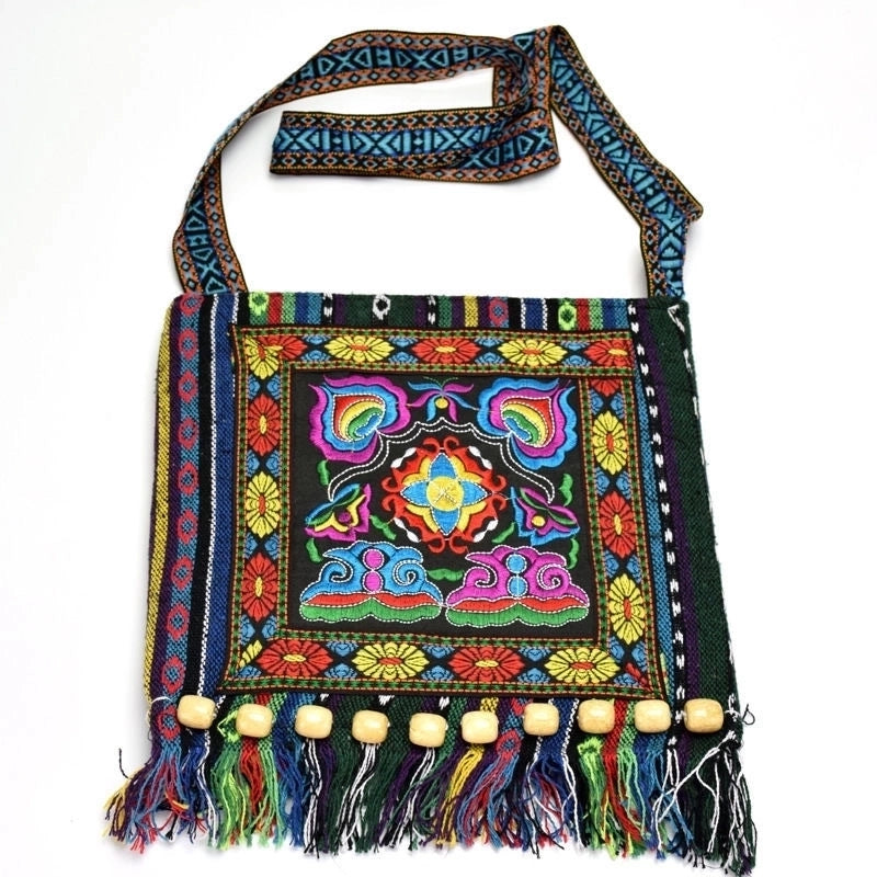 Women’s Medium Spring&summer Canvas Ethnic Style Shoulder Bag