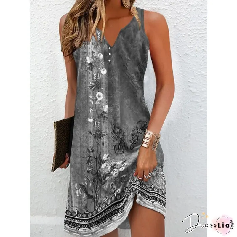 Women Casual Leaves A-Line Midi Knitting Dress Summer Dresses(Contains lining)