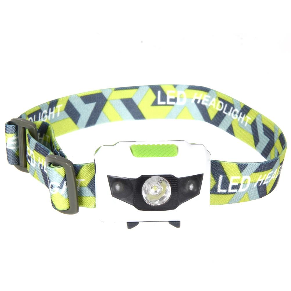 

300Lm Mini Super Bright Headlight R3 + 2 Led 4 Mode White Green, 501 Original