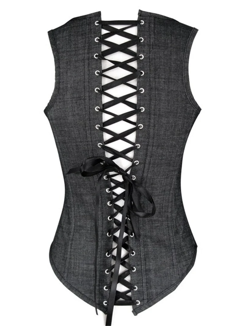 Billionm Sapubonva bustier corset vest top underbust corset straps waist cincher sexy corsets for women party gray clothing costume 6xl