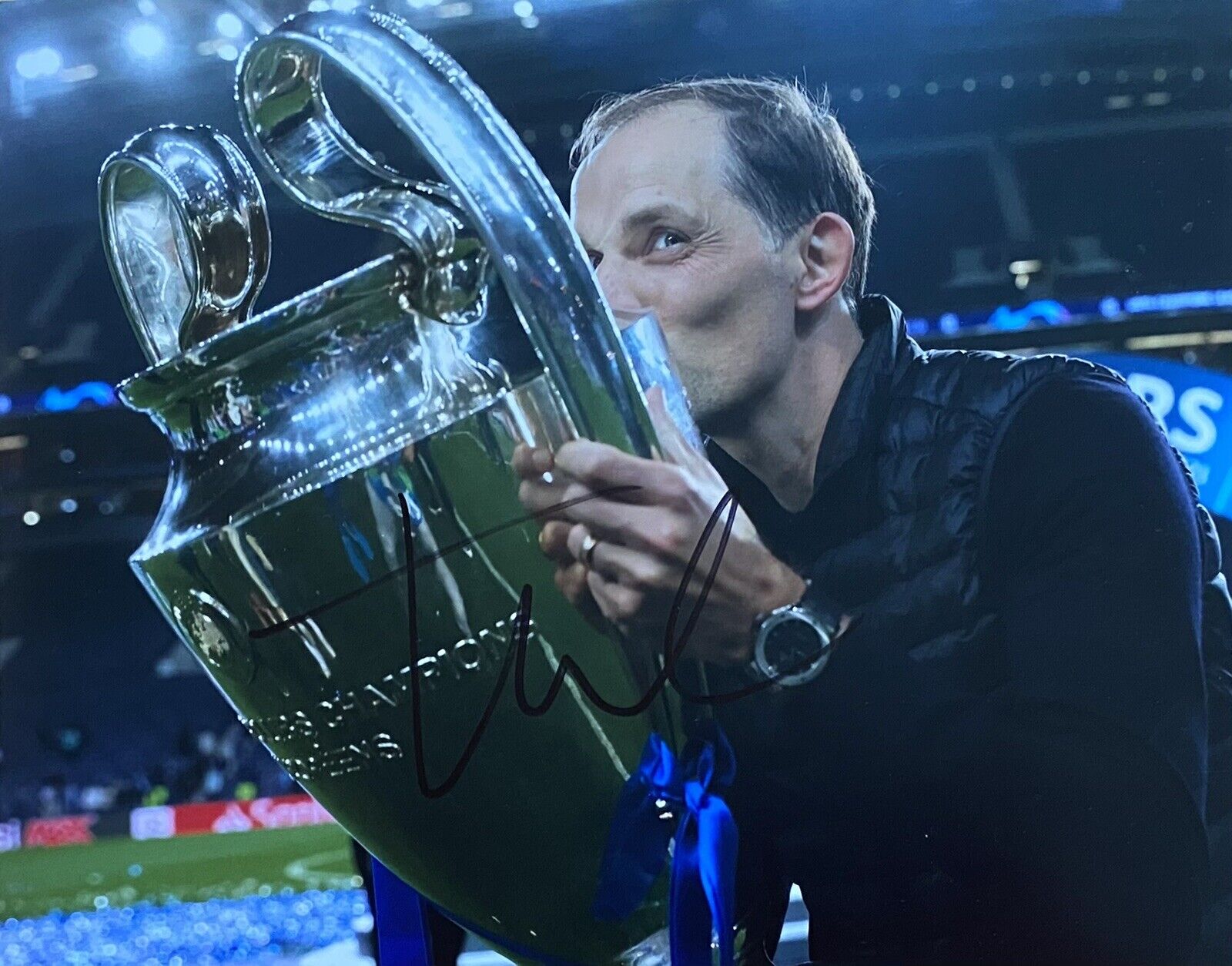 Thomas Tuchel Genuine Hand Signed 12x8 Chelsea Photo Poster painting