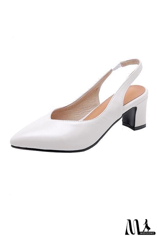 MidiSono - Pointed Toe Mid Heel Pumps