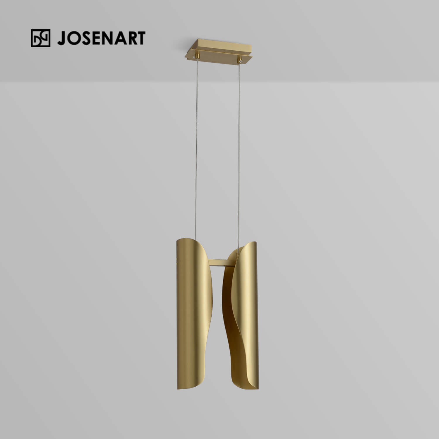 Mixed Metallic Curl Pendant Light JOSENART Josenart