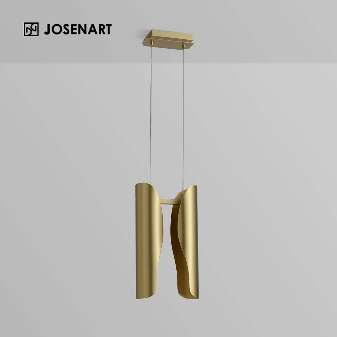 Mixed Metallic Curl Pendant Light JOSENART Josenart