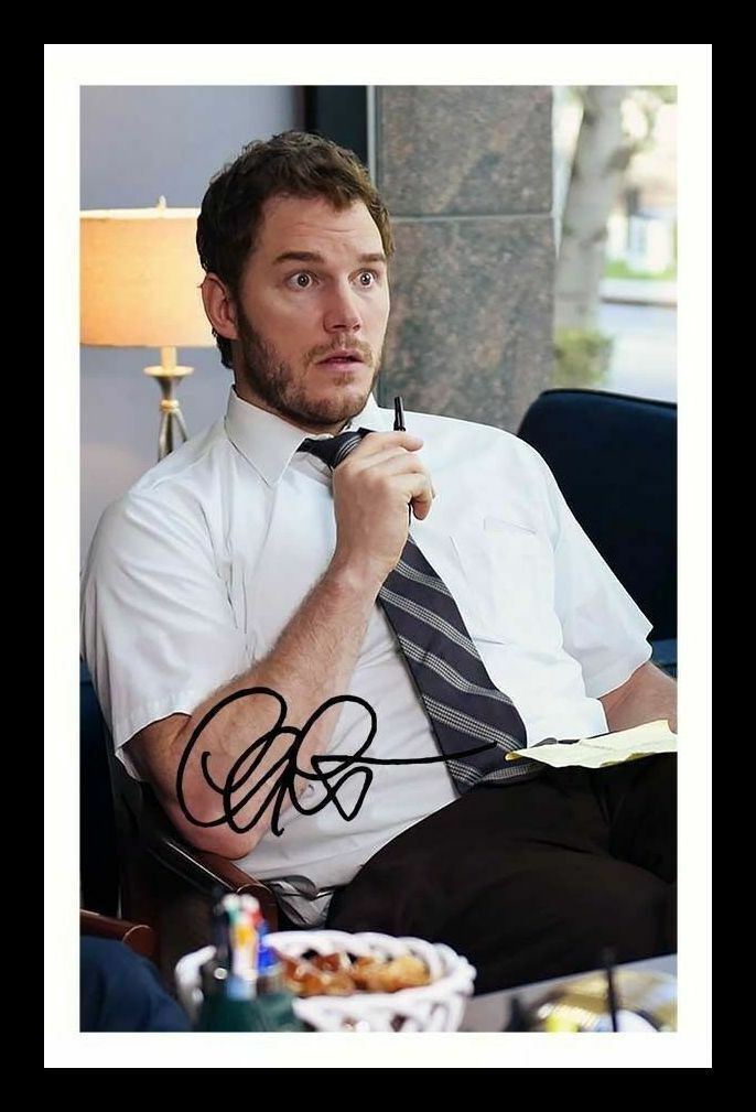 Chris Pratt - Parks And Recreation Autograph Signed & Framed Photo Poster painting