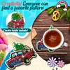 10pcs/set DIY Diamond Art Halloween Art Diamonds Coaster with Holder Kits (Christmas Car)