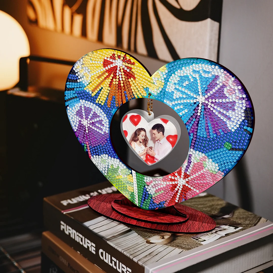 2D Flatt DIY Wooden Dandelion Desktop Diamond Art Ornament Kits Home Decor