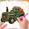 6PCS Vehicles DIY Pearl Diamond Painting Christmas Fridge Magnets, Sparkling Rhinestone Refrigerator Magnet Craft Kit for Home Decor & Gifts