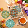 8pcs/set Diamond Painting Mandala Coaster Cup Cushion Home Decor