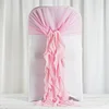 1 Set Pink Chiffon Hoods With Ruffles Willow Chair Sashes