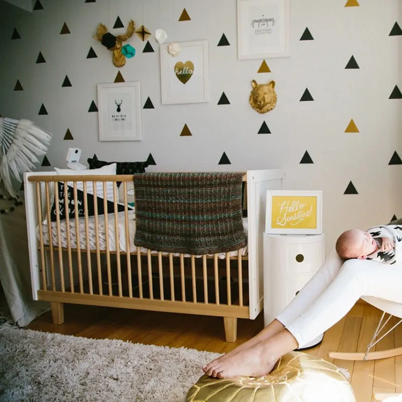 Little Triangles Baby Girl Room Decorative Stickers Children Bedroom Wall Sticker For Kids Room Children Wall Decal Stickers