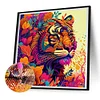 Diamond Painting-DIY Full Round Drill Colorful Tiger
