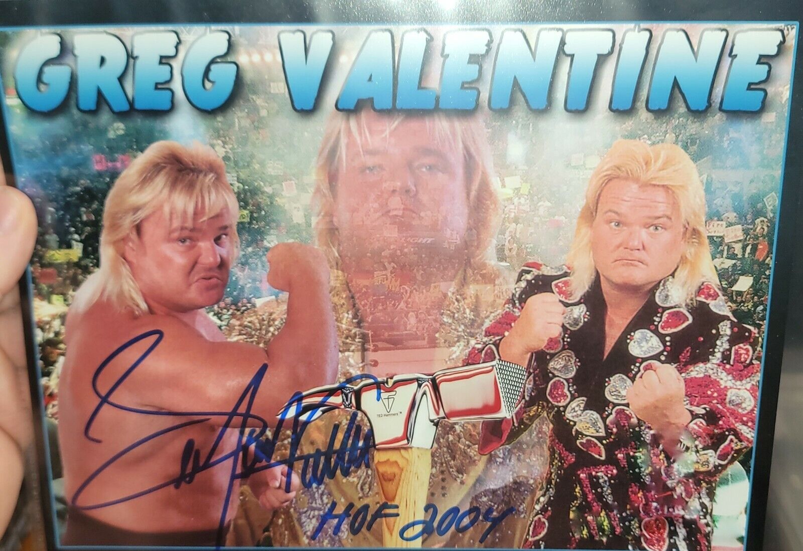 Greg The Hammer Valentine WWE Hofer WWF authentic hand signed autographed 8x10