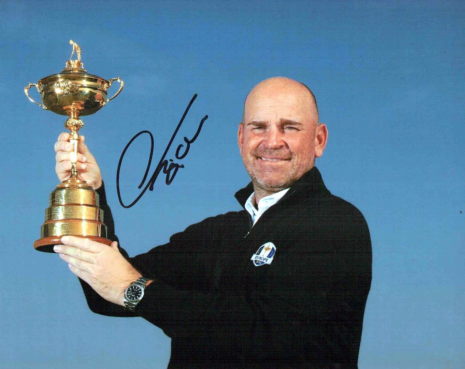 Thomas BJORN 2018 Golf Ryder Cup Winning Captain Signed 10x8 Photo Poster painting 2 AFTAL COA