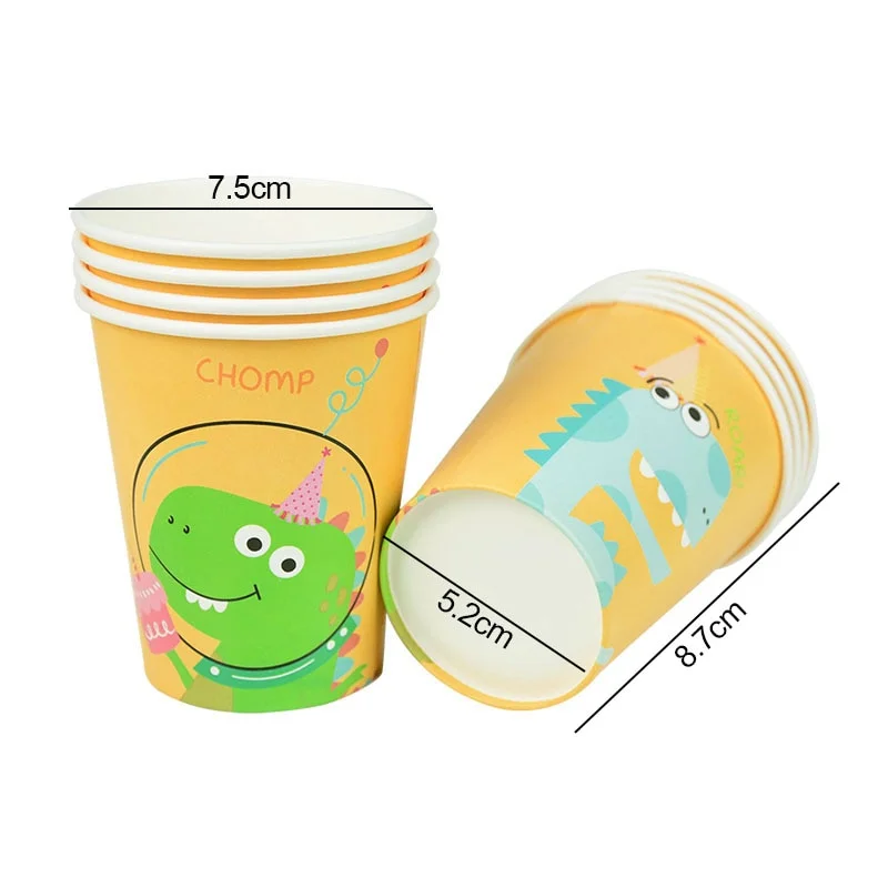 49Pcs Dinosaur Theme Party Disposable Tableware Set Paper Plate Cup Kids Boy Jungle Birthday Party Decoration Baby Shower Favors