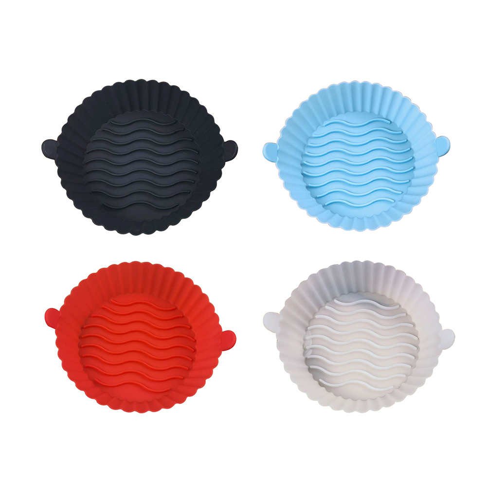 

Silicone Air Fryer Liner Food Grade Non-Stick Fryer Basket Steamers Oil Mat, Black, 501 Original