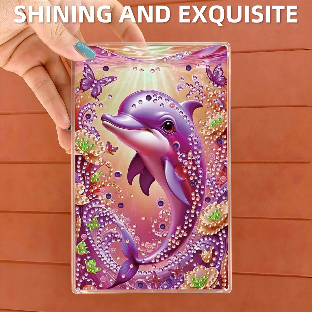 2pcs DIY 5D Diamond Painting Acrylic Jewelry Box Kit Gift for Adults (Animal A)