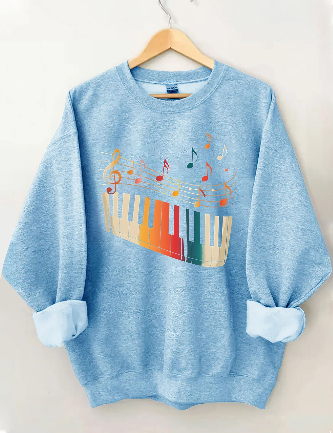 Colorful Piano Keyboard Music Sweatshirt