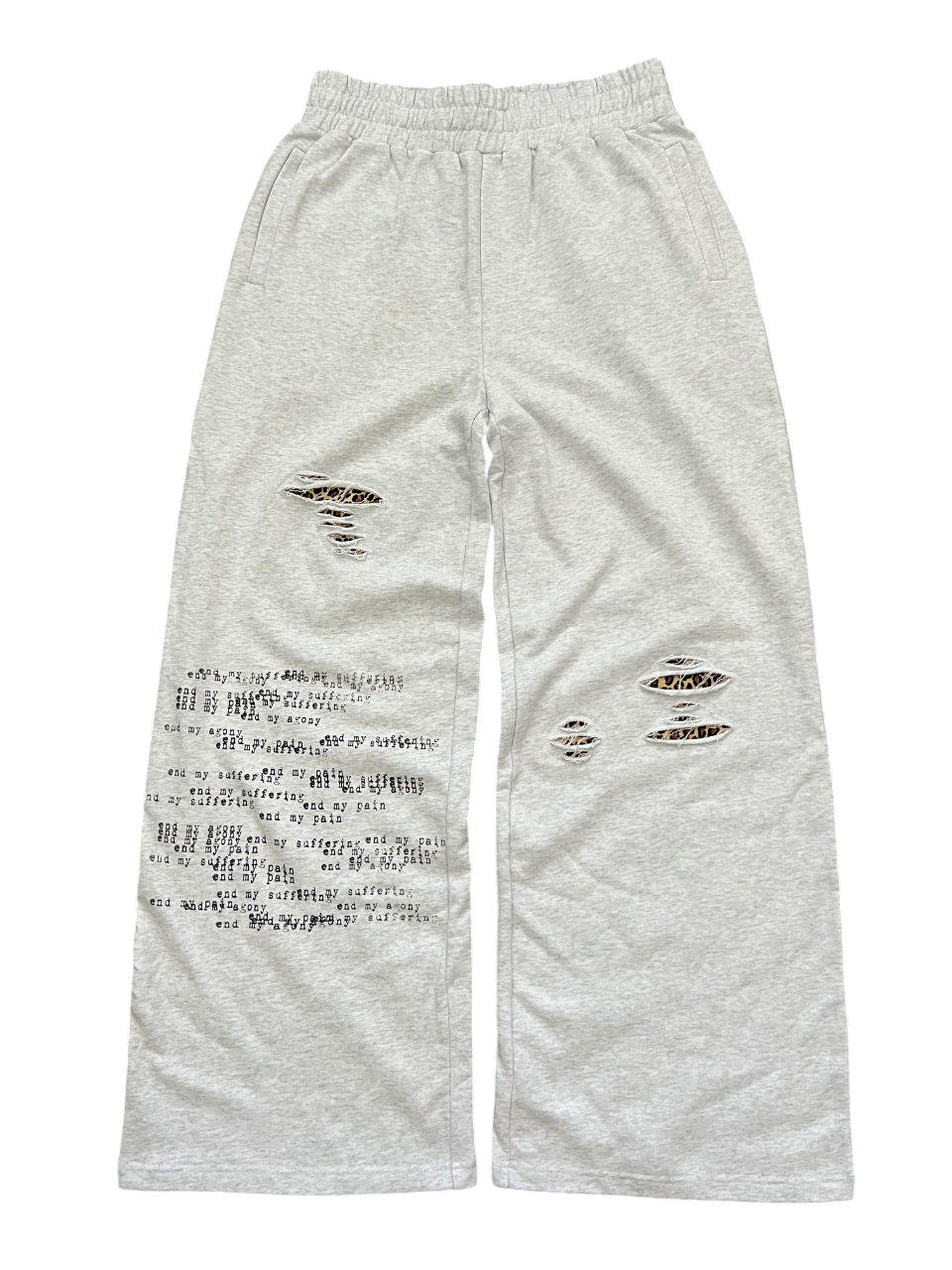 "the end" sweats grey