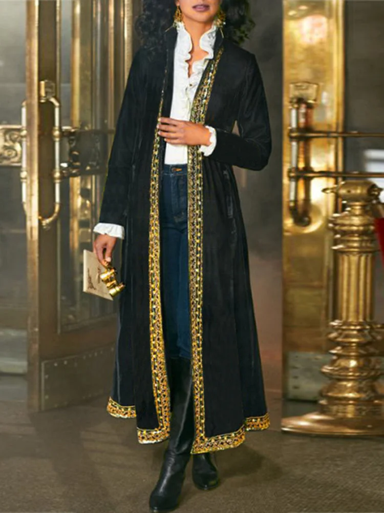 Solid color long sleeves long women's jacket SKUI30706 QueenFunky