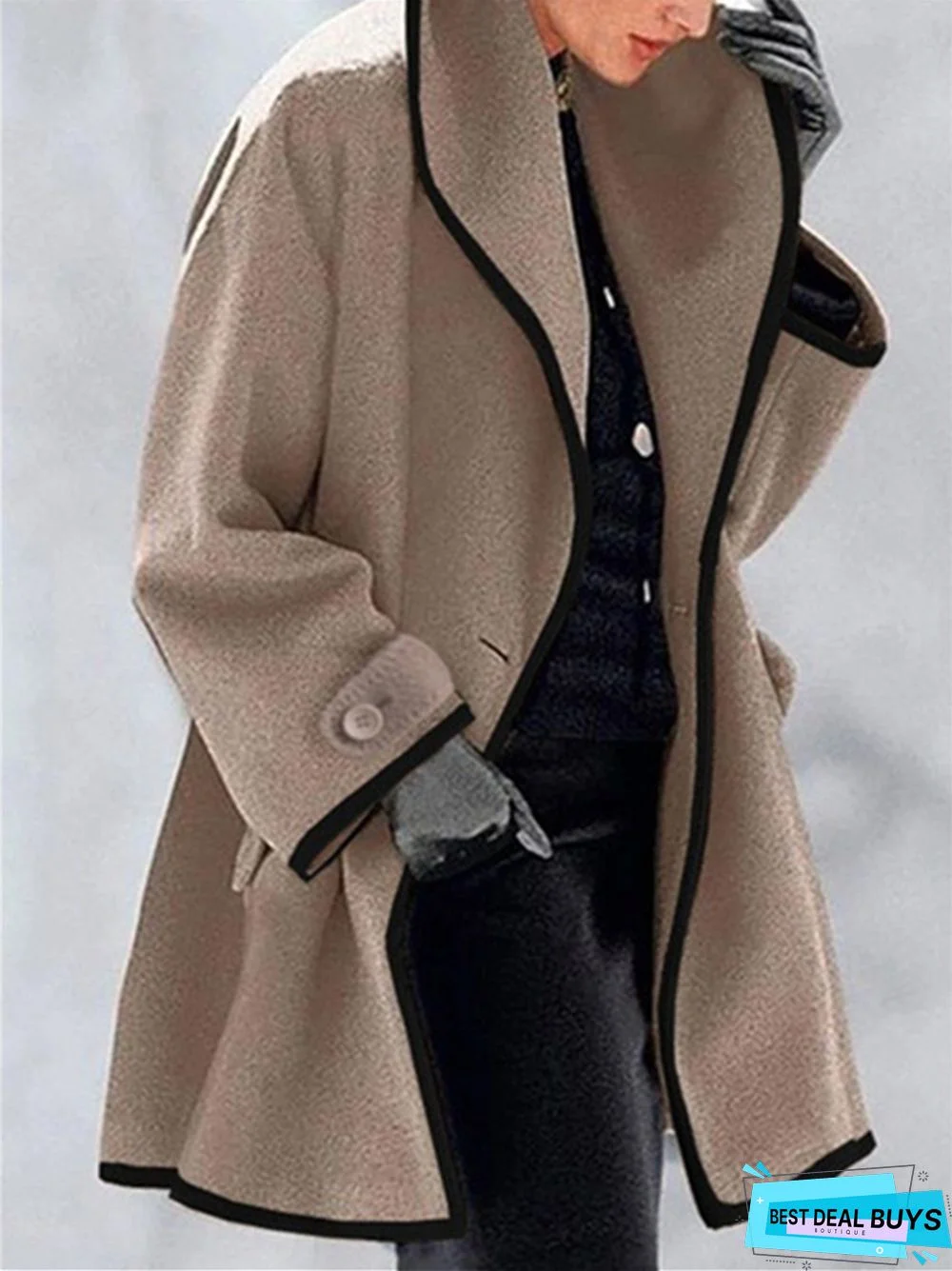 Women's Fashion Loose Solid Color Coat