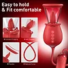 2024 Upgrade Rose Flapping & Realistic G-Spot Dildo and Clitoris Vibrator Plug