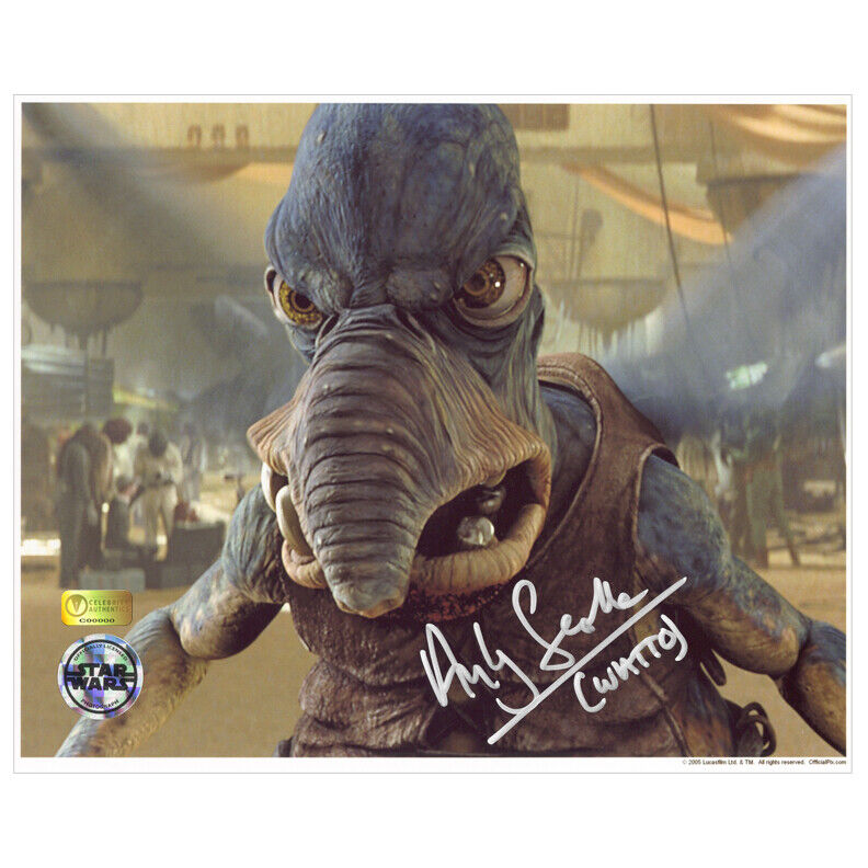 Andy Secombe Autographed Star Wars The Phantom Menace Angry Watto 8×10 Photo Poster painting