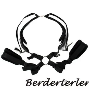 pornhint Pornhint Soft Material Black Shoulder Swing Restraints Open Leg Spreader Adjustable Belt
